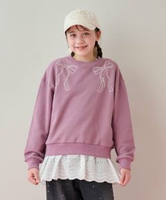 mezzo piano junior / メゾピアノジュニア スウェット | レースレイヤードトレーナー