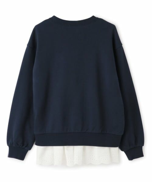 mezzo piano junior / メゾピアノジュニア スウェット | レースレイヤードトレーナー | 詳細1