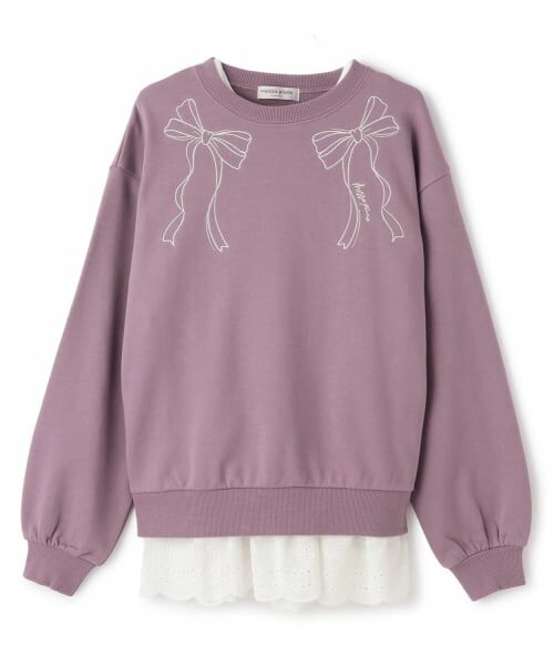mezzo piano junior / メゾピアノジュニア スウェット | レースレイヤードトレーナー | 詳細11