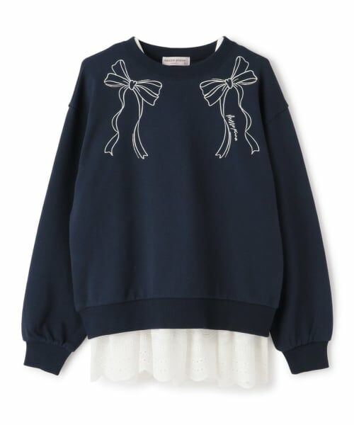 mezzo piano junior / メゾピアノジュニア スウェット | レースレイヤードトレーナー | 詳細12