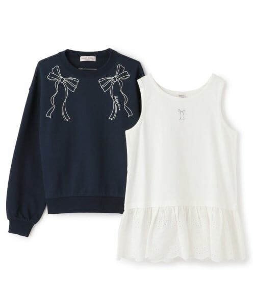 mezzo piano junior / メゾピアノジュニア スウェット | レースレイヤードトレーナー | 詳細3