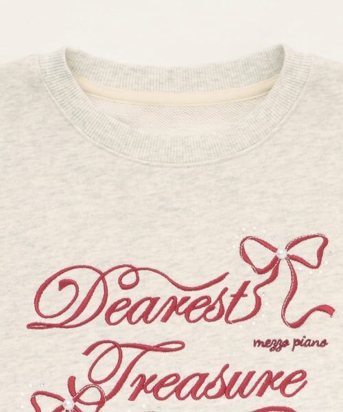 mezzo piano junior / メゾピアノジュニア スウェット | リボンロゴトレーナー | 詳細2