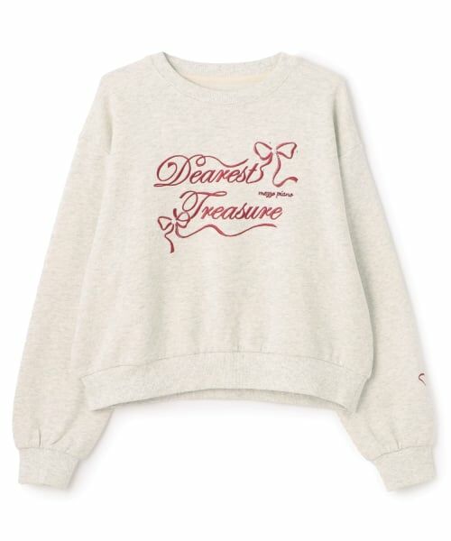 mezzo piano junior / メゾピアノジュニア スウェット | リボンロゴトレーナー（シロ杢）