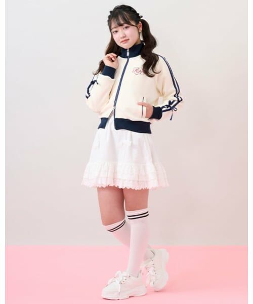 mezzo piano junior / メゾピアノジュニア ブルゾン | 袖リボン配色トラックジャケット | 詳細15