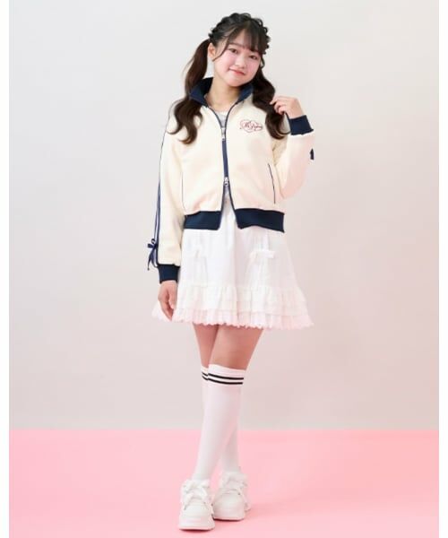 mezzo piano junior / メゾピアノジュニア ブルゾン | 袖リボン配色トラックジャケット | 詳細16