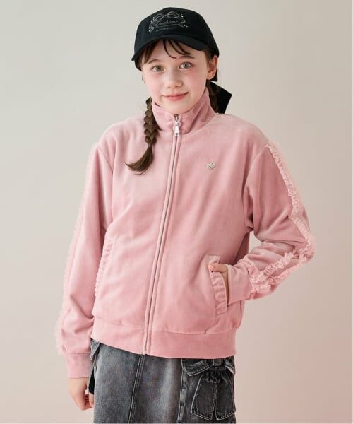 mezzo piano junior / メゾピアノジュニア カーディガン・ボレロ | チュールフリルベロアジャケット | 詳細15