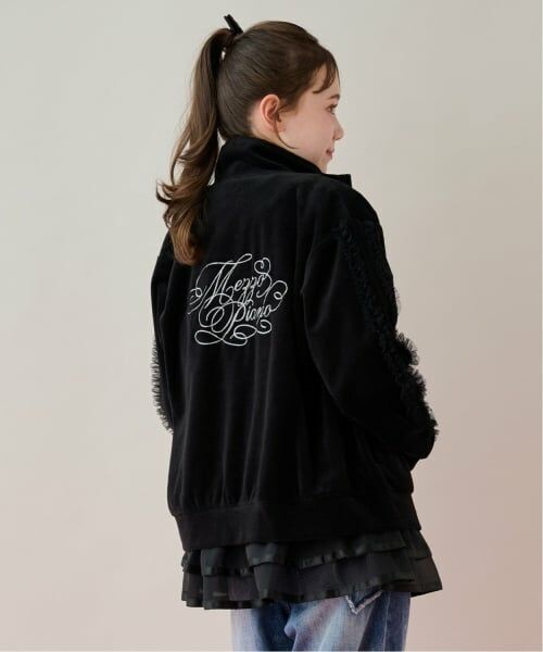 mezzo piano junior / メゾピアノジュニア カーディガン・ボレロ | チュールフリルベロアジャケット | 詳細17