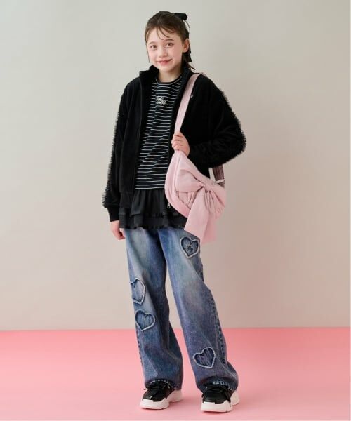 mezzo piano junior / メゾピアノジュニア カーディガン・ボレロ | チュールフリルベロアジャケット | 詳細18