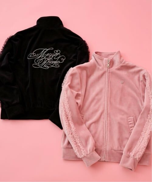 mezzo piano junior / メゾピアノジュニア カーディガン・ボレロ | チュールフリルベロアジャケット | 詳細9