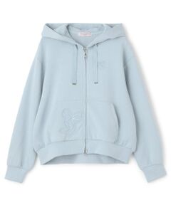 mezzo piano junior / メゾピアノジュニア パーカー | リボンアップリケWジップパーカ