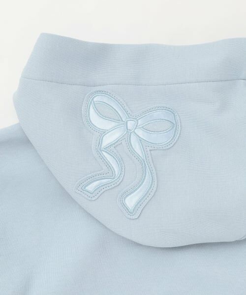 mezzo piano junior / メゾピアノジュニア パーカー | リボンアップリケWジップパーカ | 詳細6