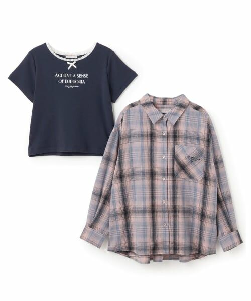 mezzo piano junior / メゾピアノジュニア シャツ・ブラウス | シャツ＆レースつきTシャツセット | 詳細2