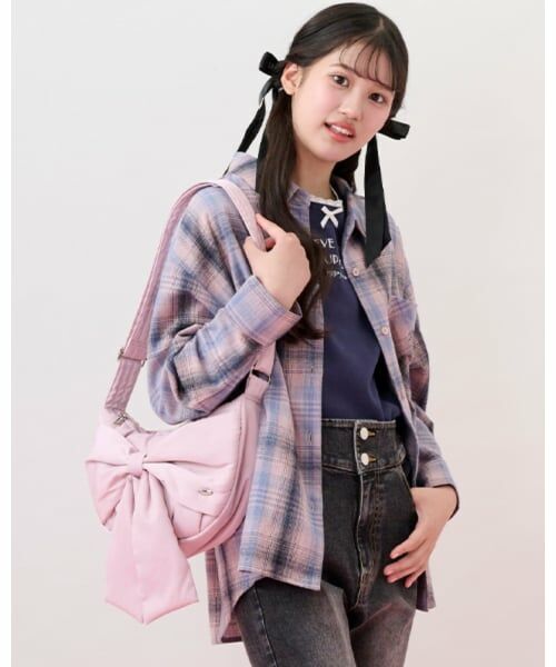 mezzo piano junior / メゾピアノジュニア シャツ・ブラウス | シャツ＆レースつきTシャツセット（ピンク）