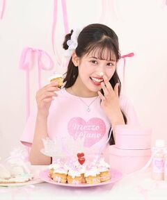 mezzo piano junior / メゾピアノジュニア Tシャツ | 25th anniversary 【冷感】キラキラハートロゴTシャツ