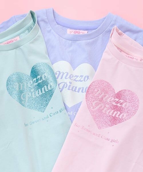 mezzo piano junior / メゾピアノジュニア Tシャツ | 25th anniversary 【冷感】キラキラハートロゴTシャツ | 詳細11