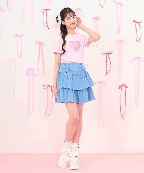 mezzo piano junior / メゾピアノジュニア Tシャツ | 25th anniversary 【冷感】キラキラハートロゴTシャツ | 詳細17