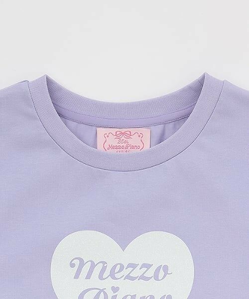 mezzo piano junior / メゾピアノジュニア Tシャツ | 25th anniversary 【冷感】キラキラハートロゴTシャツ | 詳細2