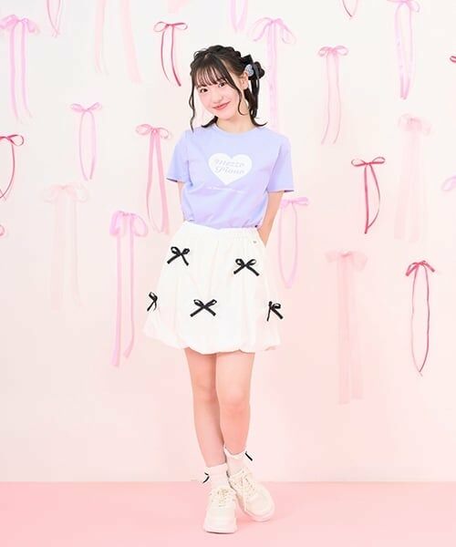 mezzo piano junior / メゾピアノジュニア Tシャツ | 25th anniversary 【冷感】キラキラハートロゴTシャツ | 詳細20