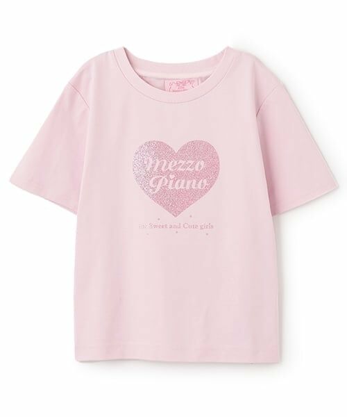 mezzo piano junior / メゾピアノジュニア Tシャツ | 25th anniversary 【冷感】キラキラハートロゴTシャツ | 詳細8