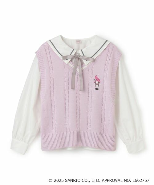 mezzo piano junior / メゾピアノジュニア シャツ・ブラウス | 【マイメロディ/クロミ】ニットベスト＆セーラーブラウスセット | 詳細14
