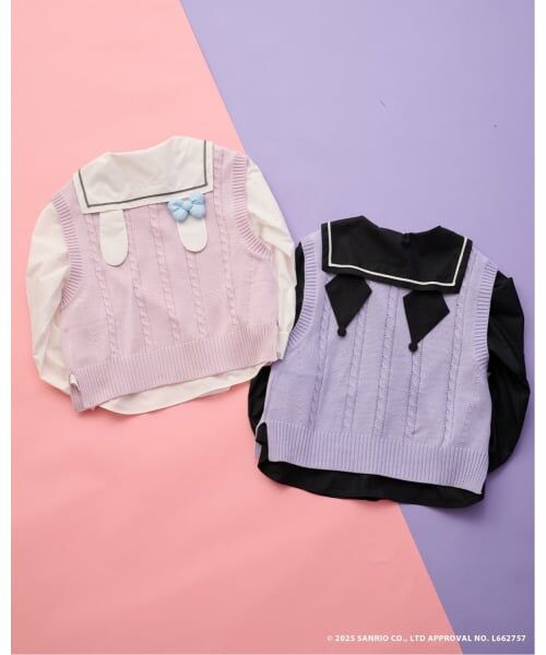 mezzo piano junior / メゾピアノジュニア シャツ・ブラウス | 【マイメロディ/クロミ】ニットベスト＆セーラーブラウスセット | 詳細16