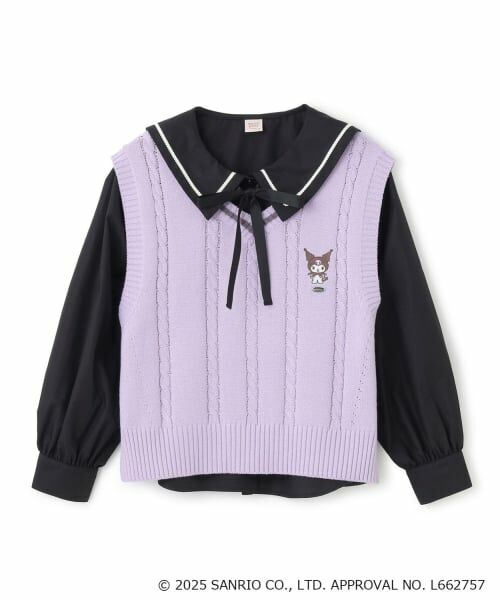 mezzo piano junior / メゾピアノジュニア シャツ・ブラウス | 【マイメロディ/クロミ】ニットベスト＆セーラーブラウスセット | 詳細30