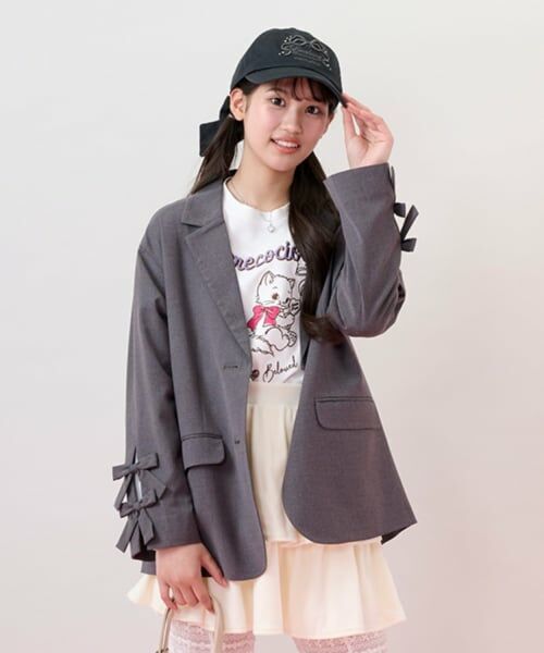 mezzo piano junior / メゾピアノジュニア ブルゾン | テーラードリボンジャケット | 詳細11