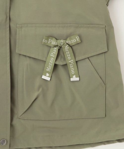 mezzo piano junior / メゾピアノジュニア ブルゾン | 【撥水】ロゴリボン3WAYマウンテンパーカ | 詳細10