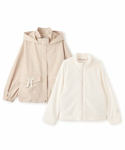 mezzo piano junior / メゾピアノジュニア ブルゾン | 【撥水】ロゴリボン3WAYマウンテンパーカ | 詳細2