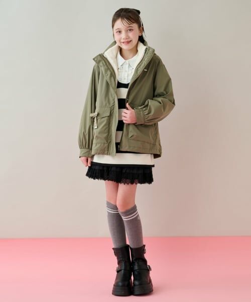 mezzo piano junior / メゾピアノジュニア ブルゾン | 【撥水】ロゴリボン3WAYマウンテンパーカ | 詳細24