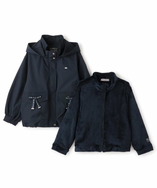 mezzo piano junior / メゾピアノジュニア ブルゾン | 【撥水】ロゴリボン3WAYマウンテンパーカ | 詳細3