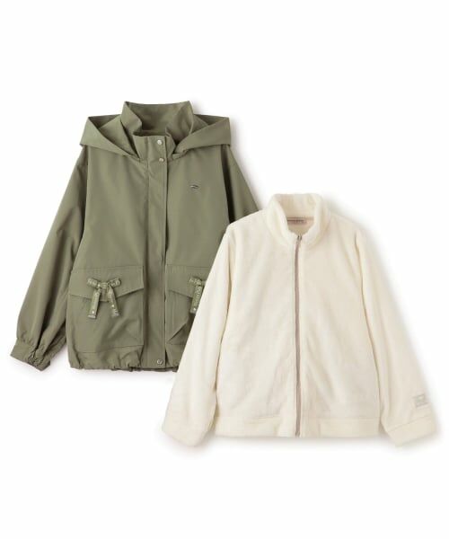 mezzo piano junior / メゾピアノジュニア ブルゾン | 【撥水】ロゴリボン3WAYマウンテンパーカ | 詳細4