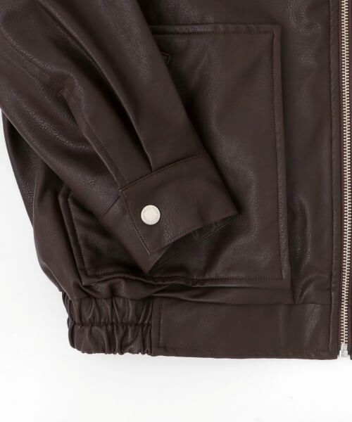 mezzo piano junior / メゾピアノジュニア ブルゾン | リボンアップリケ合皮ジャケット（フェイクファー衿つき） | 詳細6