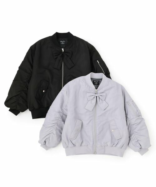 mezzo piano junior / メゾピアノジュニア ブルゾン | リボンチャームつきMA-1 | 詳細10