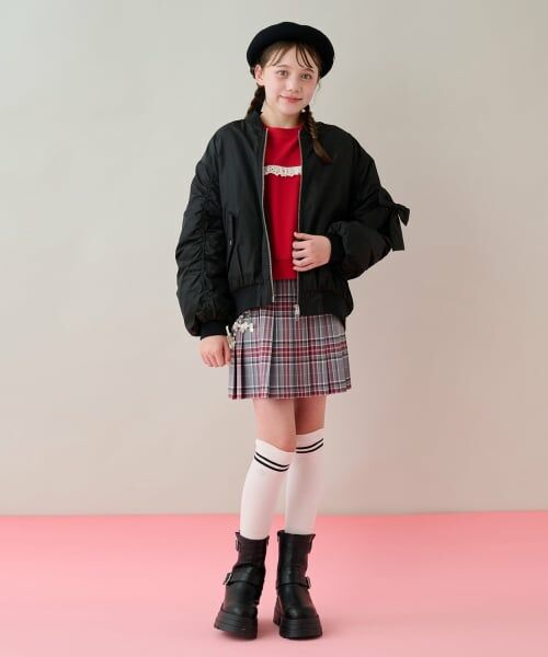 mezzo piano junior / メゾピアノジュニア ブルゾン | リボンチャームつきMA-1 | 詳細15