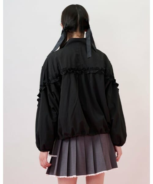 mezzo piano junior / メゾピアノジュニア ブルゾン | スタンドカラーフリルブルゾン | 詳細14