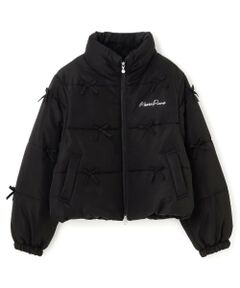 mezzo piano junior / メゾピアノジュニア ブルゾン | 【撥水・蓄熱】ミニリボンパフショートブルゾン