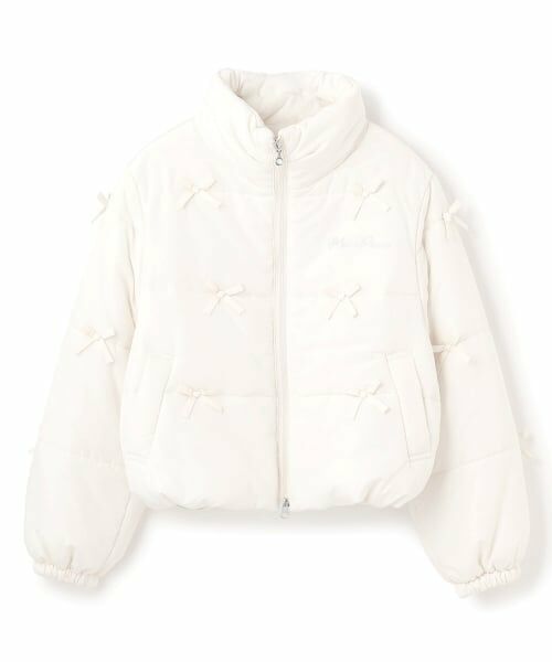 mezzo piano junior / メゾピアノジュニア ブルゾン | 【撥水・蓄熱】ミニリボンパフショートブルゾン | 詳細10