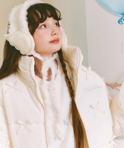 mezzo piano junior / メゾピアノジュニア ブルゾン | 【撥水・蓄熱】ミニリボンパフショートブルゾン | 詳細12