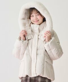 mezzo piano junior / メゾピアノジュニア ブルゾン | 【撥水】暖かファーフーディリサイクルダウンブルゾン