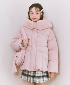 mezzo piano junior / メゾピアノジュニア ブルゾン | 【撥水】暖かファーフーディリサイクルダウンブルゾン