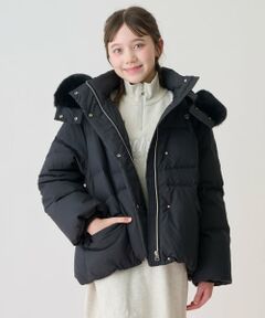 mezzo piano junior / メゾピアノジュニア ブルゾン | 【撥水】暖かファーフーディリサイクルダウンブルゾン