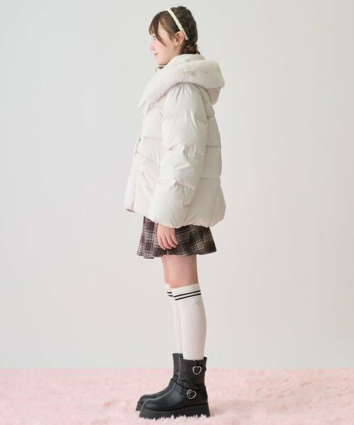 mezzo piano junior / メゾピアノジュニア ブルゾン | 【撥水】暖かファーフーディリサイクルダウンブルゾン | 詳細18