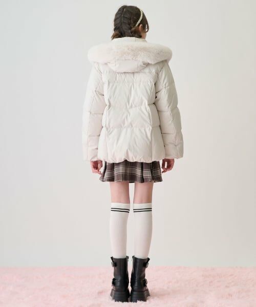 mezzo piano junior / メゾピアノジュニア ブルゾン | 【撥水】暖かファーフーディリサイクルダウンブルゾン | 詳細19