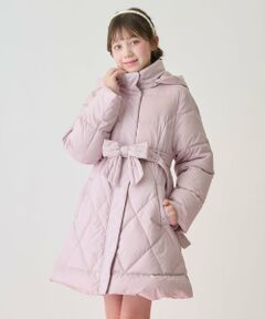 mezzo piano junior / メゾピアノジュニア その他アウター | 【撥水】リボンベルトつき美シルエットロングダウン