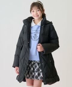 mezzo piano junior / メゾピアノジュニア その他アウター | 【撥水】リボンベルトつき美シルエットロングダウン