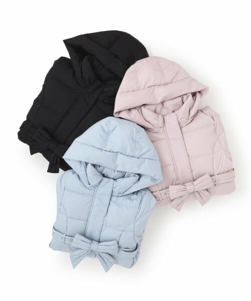 mezzo piano junior / メゾピアノジュニア その他アウター | 【撥水】リボンベルトつき美シルエットロングダウン | 詳細13