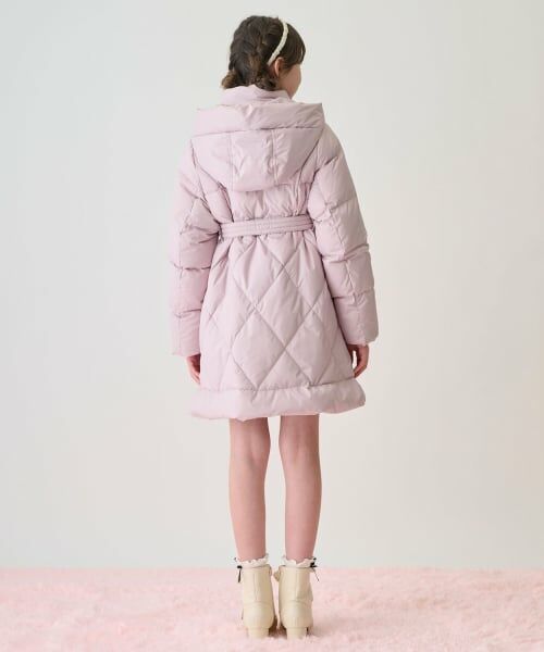 mezzo piano junior / メゾピアノジュニア その他アウター | 【撥水】リボンベルトつき美シルエットロングダウン | 詳細19