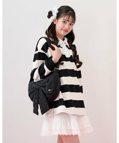 mezzo piano junior / メゾピアノジュニア ショルダーバッグ | ふんわりリボンの三日月ショルダーバッグ | 詳細14