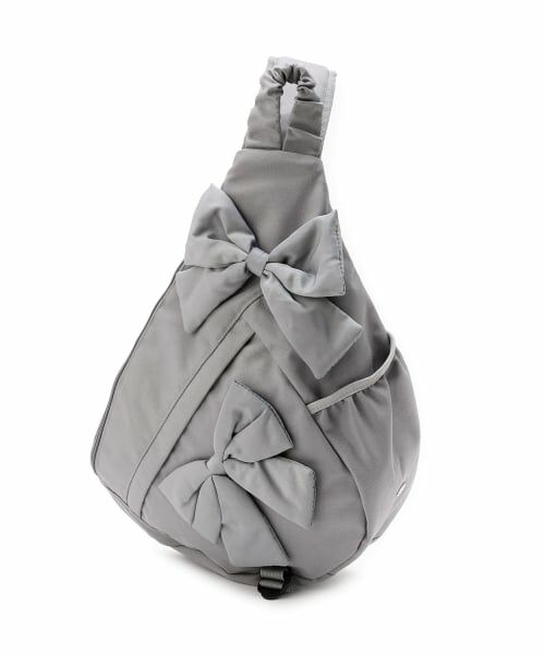 mezzo piano junior / メゾピアノジュニア ショルダーバッグ | 【撥水】リボンワンショルダーボディバッグ（グレー）